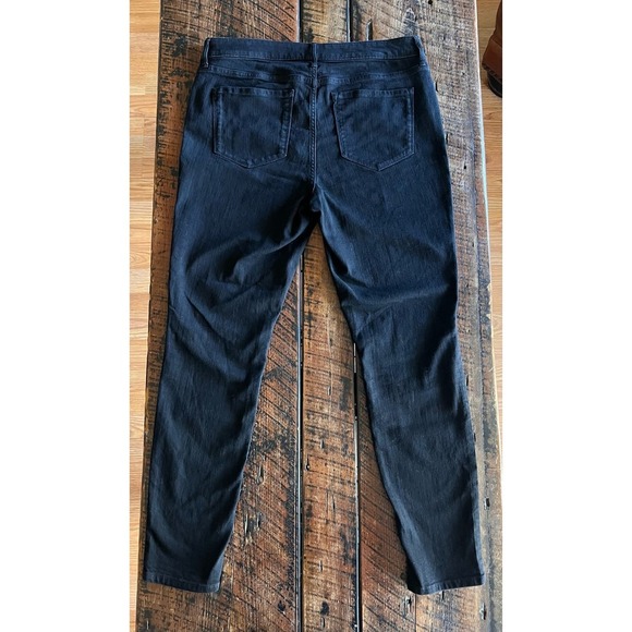 Old Navy Super Skinny Mid Rise Black denim Jeans Size 12 - Picture 7 of 9